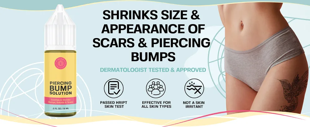 BASE LABORATORIES Piercing Keloid Bumps Shrinking Duo | Piercing Bump Treatment (.5oz) + Keloid Bump Removal Gel (2oz) | Keloid Scar Removal for all Scars Keloids & Piercing Bumps - keloid bump removal