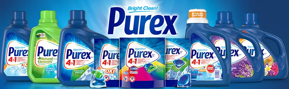 Purex 4-in-1 Laundry Detergent Pacs, Mountain Breeze, 70 Count 70 Count (Pack of 1) - Purex Bright CLean!