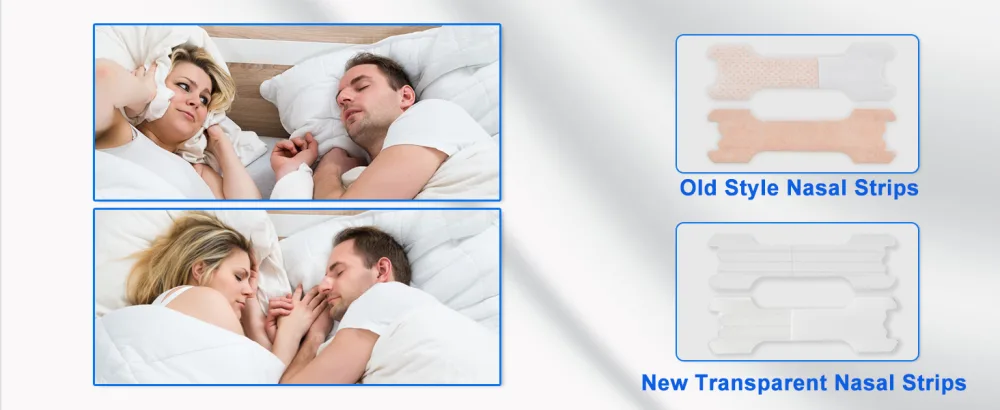 Upgraded Version - Invisible and Transparent Nasal Strips (66mm*19mm) (100) - Nasal Strips