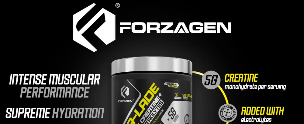 Forzagen CREA-Lade 35 Servings Premium Creatine Monohydrate with Electrolytes Flavored Lemonade Paradise - creatine aminos