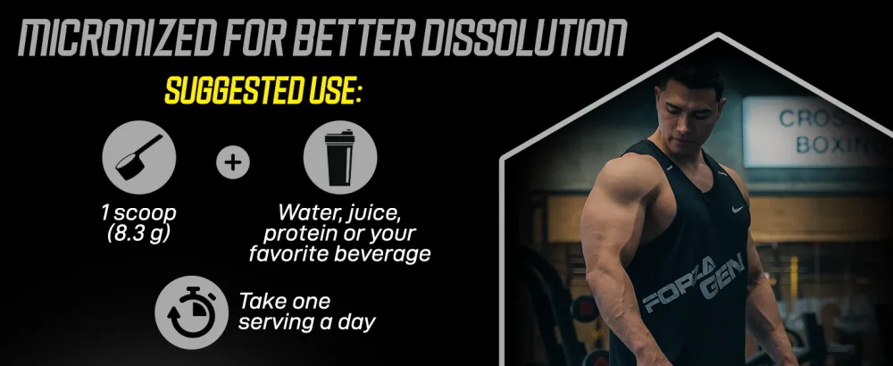 Forzagen CREA-Lade 35 Servings Premium Creatine Monohydrate with Electrolytes Flavored Lemonade Paradise - creatine aminos