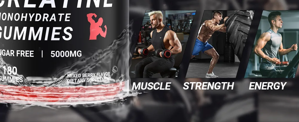 Creatine Monohydrate Gummies - 45 Servings - Creatine Monohydrate Gummy 5g for Men Women Creatine Monohydrate for Strength Endurance Muscle Builder with L-Taurine Alpha GPC - Creatine infused gummies