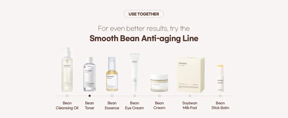 Mixsoon Bean Toner 300ml/10.1fl.oz - amino acids, plant base, smoothly care, fermented beans