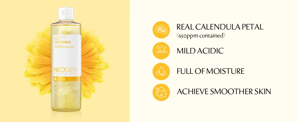 Neogen DERMALOGY Real Flower Toner Calendula (300ml) - product information 3