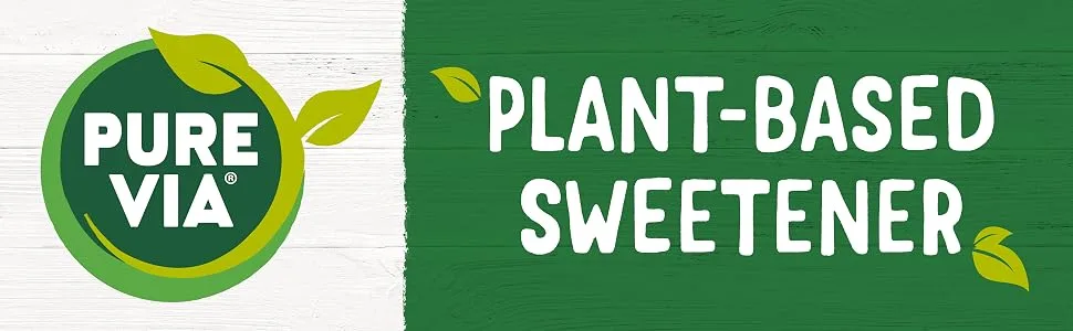 Pure Via Stevia Sweetener 28.2oz (800 packets) 800 Count (Pack of 1) - Pure Via plant based