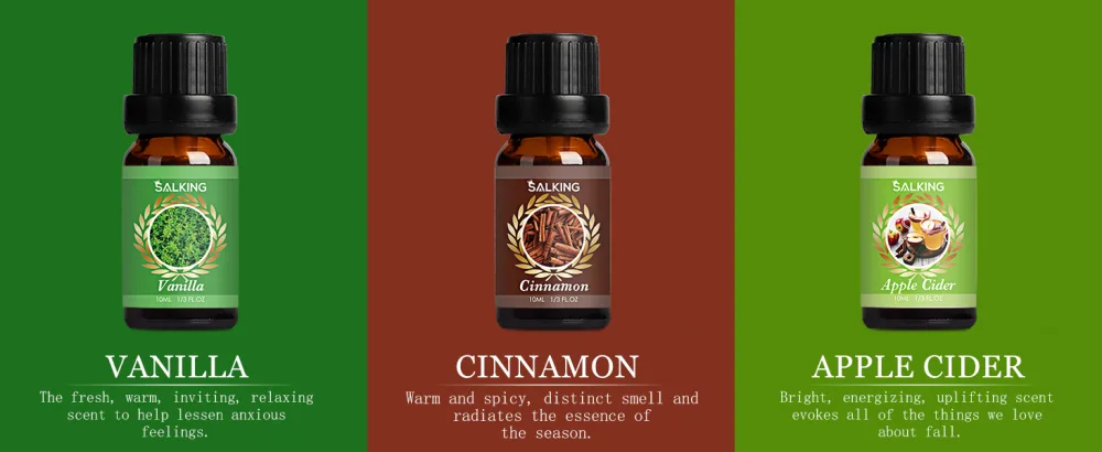 SALKING Autumn Fragrance Oils Premium Fall Essential Oils for Diffuser Scented Oils Gift Set for Soap Candle Making Scents - Cinnamon Pumpkin Spice Apple Cider Vanilla Forest Pine Snickerdoodle - product information 3