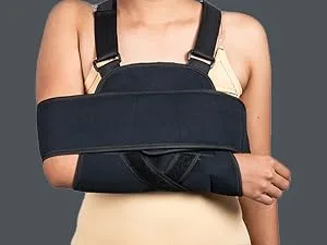 Arm Sling Shoulder Brace - Best Fully Adjustable Rotator Cuff and Elbow Support - Includes Immobilizer Band for Quick Recovery - for Men and Women Universal(28"-42") - Shoulder Immobilizer sling sports hospital sling immobilizer clavicle model collarbone braces