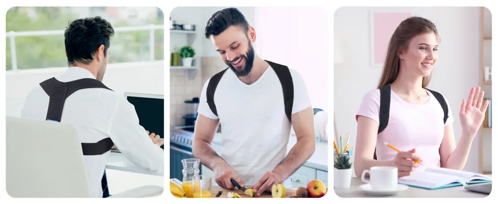 NEWGO Posture Corrector Back Brace for Women Men Adjustable Straightener Posture Corrector for Mid Upper Spine Support and Pain Relief - Breathable Brace - posture corrector