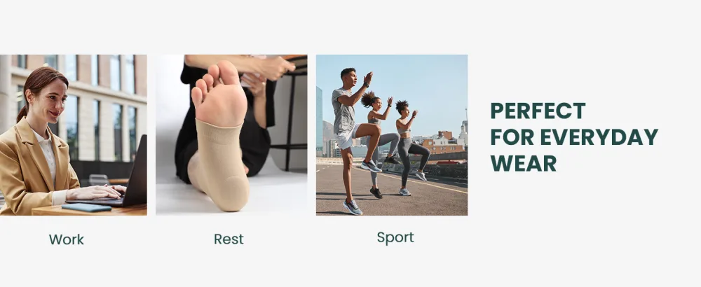 Achilles Tendon Heel Protector Compression Padded Sleeve Socks Premium Gel Heel Socks for Haglunds Bump Bursitis Tendonitis & Tenderness - 1 Pair - (Beige) - S - SOCKS