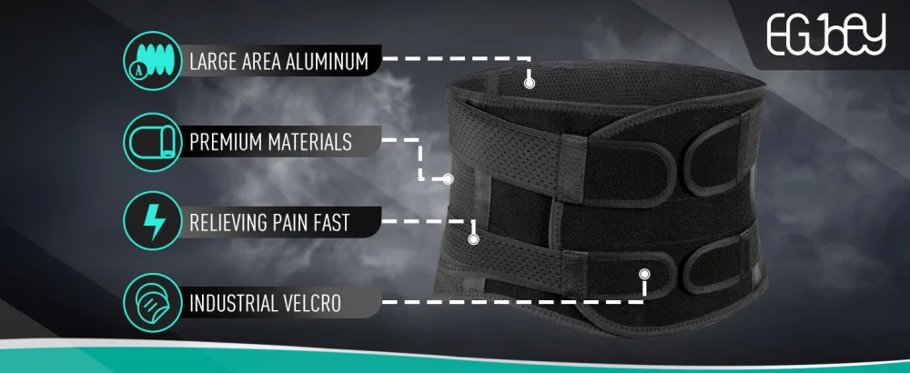 Back Brace for Men Lower Back Pain with 3D Lumbar Pad for Sciatica Herniated Disc Scoliosis Breathable Back Support Belt for Women Work Lightweight Lumbar Support for Dairly Activity Black-Breathable Large - product information 3