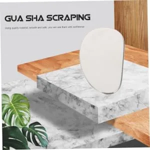 1 PC Scraping Board Massage Tool Healthy Scraping Tool Stainless Steel Scraping Tool Massage Board Care Scraping Plate Face Skin Face Scraping Tool Silver 6.2X4X0.5CM - product information 5