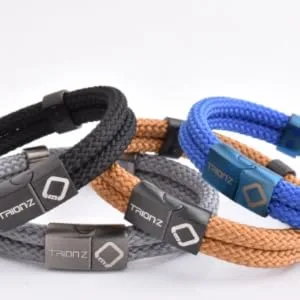 Zen Loop Duo Magnetic Field Therapy Wristband for Women & Men Featuring Patented ANSPO Technology (Charcoal X-Large) Charcoal X-Large - Zen Loop Duo bracelet