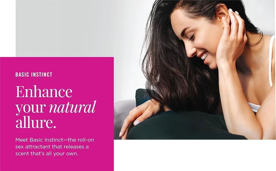 Pure Romance Basic Instinct | Intense Universal Pheromone Perfume for Women | 0.34 Fl Oz - Basic Instinct roll on sex attractant