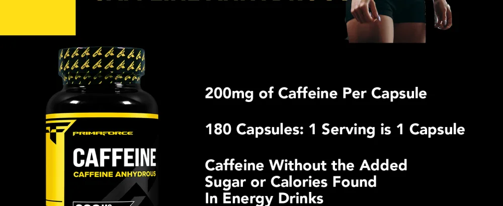 Primaforce Caffeine Pills 200mg 180 Capsules - Caffeine