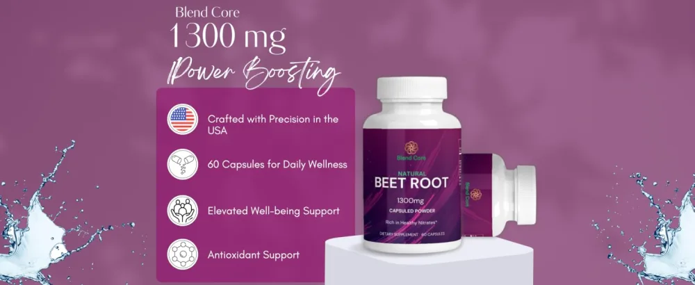 Beet Root - 1300 MG Power Boosting - 60 Capsules - Beet ROOT