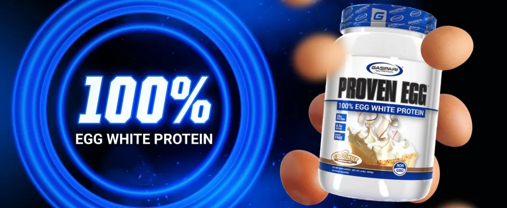 Gaspari Nutrition Proven Egg 100% Egg White Protein 25g Protein Keto Friendly Dairy Free Lactose Free Soy Free (1lb Chocolate) - B09JPLMGN5