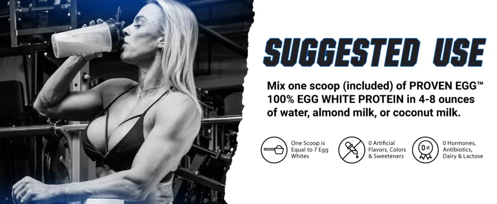 Gaspari Nutrition Proven Egg 100% Egg White Protein 25g Protein Keto Friendly Dairy Free Lactose Free Soy Free (1lb Chocolate) - Gaspari Nutrition Proven Egg