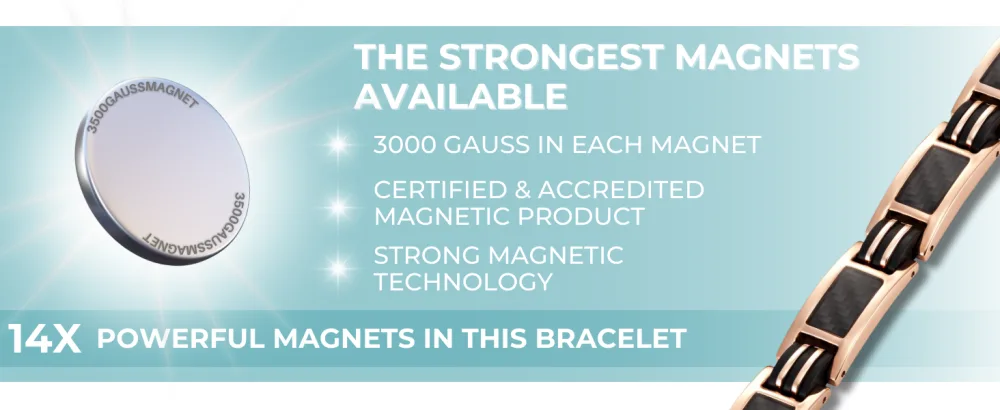 Willis Judd Double Strength Magnetic Bracelet - magnetic bracelet for Men with 3500 gauss magnets