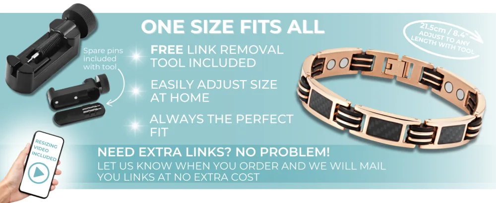 Willis Judd Double Strength Magnetic Bracelet - Willis Judd magnetic bracelet with size adjusting tool