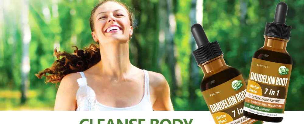 Herbal Liquid Drops Natural Dandelion Root Burdock Licorice Extract Support Detox Cleanse Digestive Health & Immunity. 2oz - Dandelion drop A1