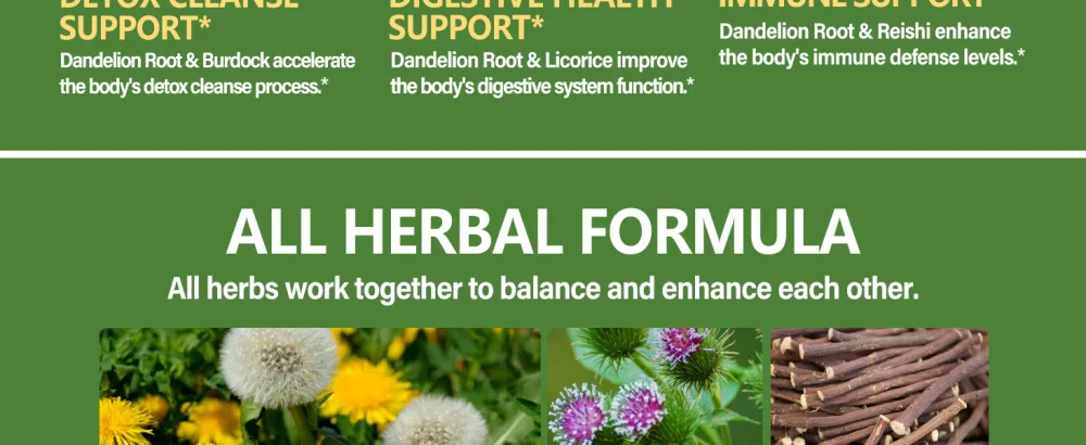 Herbal Liquid Drops Natural Dandelion Root Burdock Licorice Extract Support Detox Cleanse Digestive Health & Immunity. 2oz - Dandelion drop A3