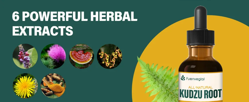Kudzu Root Drops Herbal Extract Blend Support Liver Health Liver Cleanse Detox. 2oz - Z0333333333333