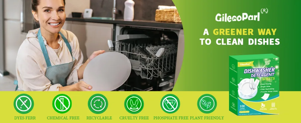 Eco-Friendly Dishwasher Detergent Sheets-Fragrance Free | Natural Dishwasher Detergent Cuts Grease & Rinses Clean for Sparkling Dishes | Plastic Free - 100 Loads - dishwasher detergent sheets