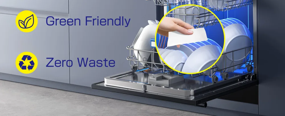 CLEARALIF Dishwasher Detergent Sheets Lemon Scent Up To 160 Loads Eco Dishwashing Soap Strips for in Dishwasher or Sink - dishwasher detergent sheets