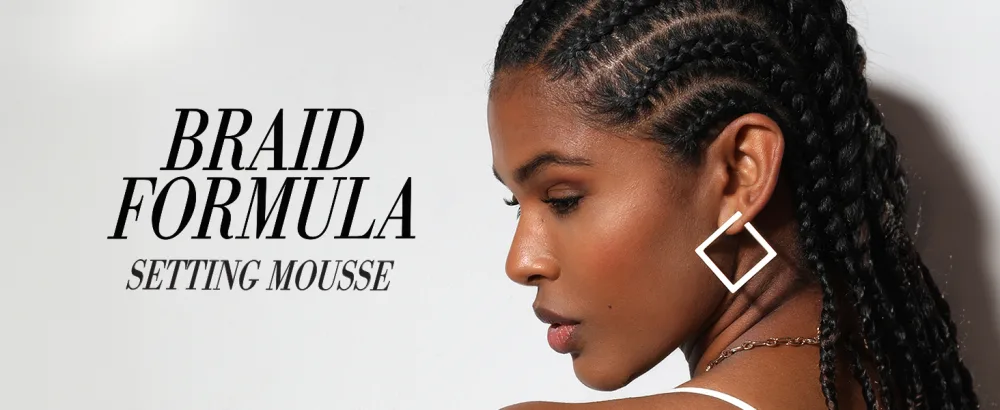 EBIN NEW YORK Braid Formula Setting Mousse (2.7 oz Rosemary Mint + Biotin) - SettingMousse