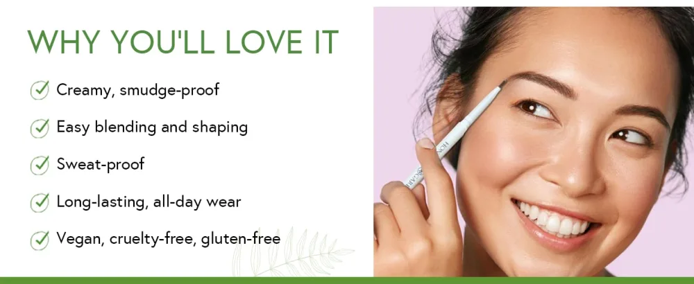 Honeybee Gardens Fine Point Brow Pencil Chestnut Long-Lasting Eyebrow Definition Vegan Cruelty-Free Beauty - why you