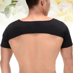 Shoulder Belt shoulder brace for men breathable shoulder strap double shoulder protector Black S - product information 1