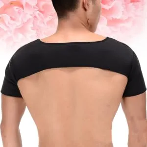 Shoulder Belt shoulder brace for men breathable shoulder strap double shoulder protector Black S - product information 2