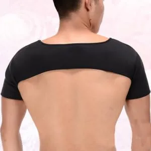 Shoulder Belt shoulder brace for men breathable shoulder strap double shoulder protector Black S - product information 4