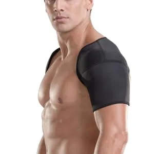 Shoulder Belt shoulder brace for men breathable shoulder strap double shoulder protector Black S - product information 5