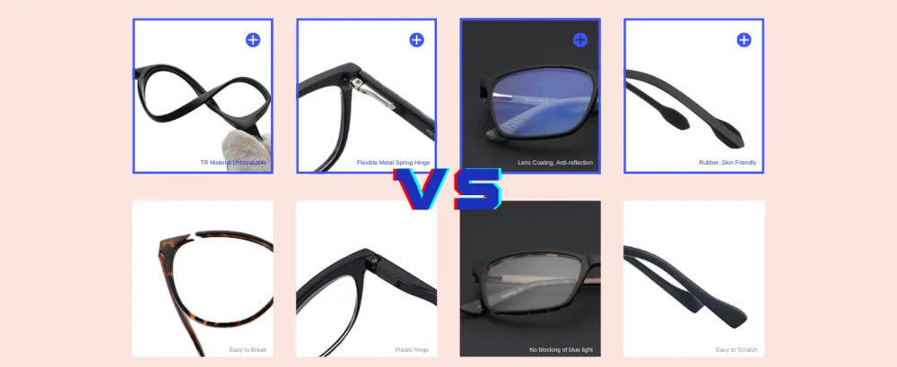 BLUEMOKY Blue Light Reading Glasses for Men Sport Square Frame Readers Anti Glare Computer Glasses 01 Black 0.0 x - blue light reading glasses men