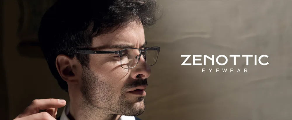 ZENOTTIC Blue Light Reading Glasses for Men Computer Readers Trendy Square Metal Frame Anti Glare Black 2.5 x - reading glasses men