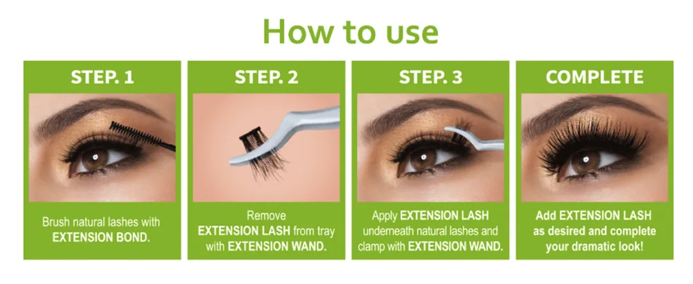 LAB Extensions DIY False Eyelashes - Sleek Style Cluster Lashes in 3 Lengths for Salon-Quality Finished Look Invisible Band Soft & Sleek Easy to Customize Reusable Cruelty Free - product information 5