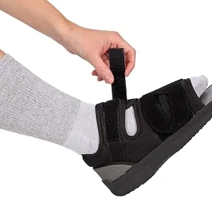 United Ortho Post-Op/Orthopedic Adjustable Recovery Shoe for Broken Foot or Toe Men's Large - Post Op Open Square Toe Shoe