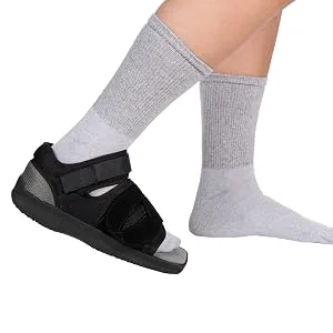 United Ortho Post-Op/Orthopedic Adjustable Recovery Shoe for Broken Foot or Toe Women's Small - Post Op Open Square Toe Shoe