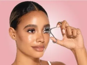 JAPONESQUE False Lash Fuser and Curler - Fuse Natural Lashes to False Eyelashes - No More Flyaway Corners! Great Tool for Short Natural Lashes - Fuses False Lashes