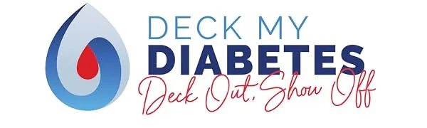 Dexcom G6 Grip Shield by Deck My Diabetes- The Ultimate Bump Protection. Flexible and Reusable Armor for Dexcom Users. (Aqua) Neon Teal - Deck My Diabetes logo 3