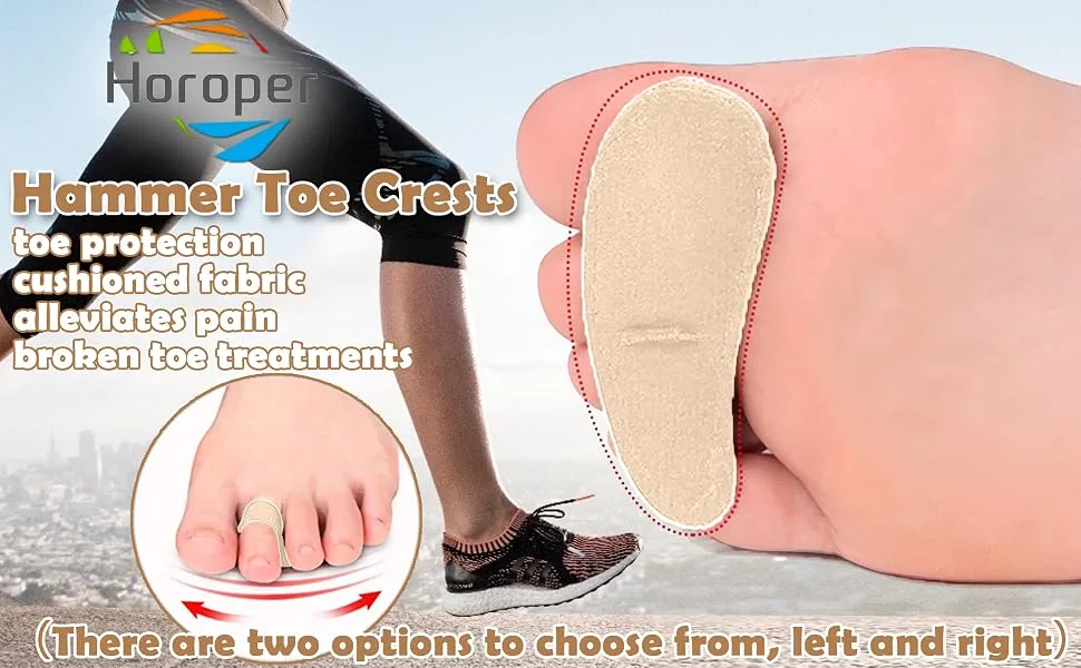 Hammer Toe Crests Universal Size Buttress Pad Reduces Pressure Reusable Toe Crests Cushion Comfotable for Foot Correction(Right Foot) - product information 1