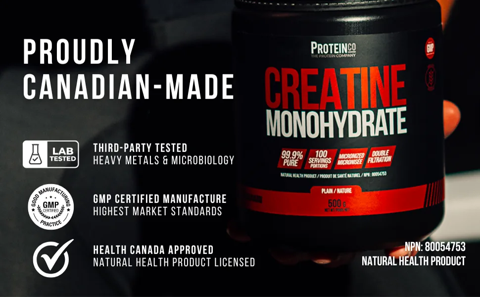 ProteinCo | 99.9% Creatine Monohydrate Powder | 500g | 100 servings - creatine