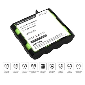 Replacement Battery for Compex 4H-AA1500 Compatible with Sport Elite Elite 2.0 Performance Performance 2.0 and Edge Edge 2.0 Compex Ni-MH 4H-AA1500 Battery 4.8V 2000mAh - Battery Protection