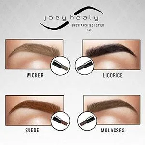 Joey Healy Brow Architect Stylo Precision Waterproof Eyebrow Pencil and Long-Lasting Eyebrow Enhancer Wicker (Light Blonde to Soft Brunette) - brow pencil, eyebrow pencil, brow crayon, brow liner, brow wiz, brow flick, brow filler, brow makeup