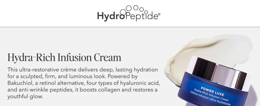 HydroPeptide Power Luxe Hydra-Rich Infusion Nighttime Face Cream 1 Ounce - Power Luxe moisturizer