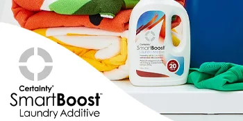 SmartBoost Liquid Laundry Additive by Certainty Powerful Protection for Your Fabrics 20 oz. - Just one 1 oz. capful, added to the softener port, favorite detergent to protect your entire laundry