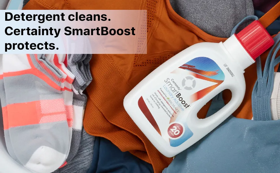 SmartBoost Liquid Laundry Additive by Certainty Powerful Protection for Your Fabrics 20 oz. - laundry additive from certainty smartboost smart boost medical scrubs protection machine wash