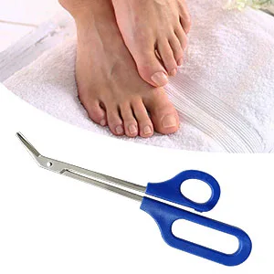 8 Inch Long Handle Toenail Scissors for Thick Nails & Easy Reach Long Handled Toe Nail Clippers for Seniors Women Men - toe nail clippers seniors