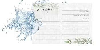 Farmhouse Greenery Notepad 4x6 in. - farmhouse water-resistant recipe cards